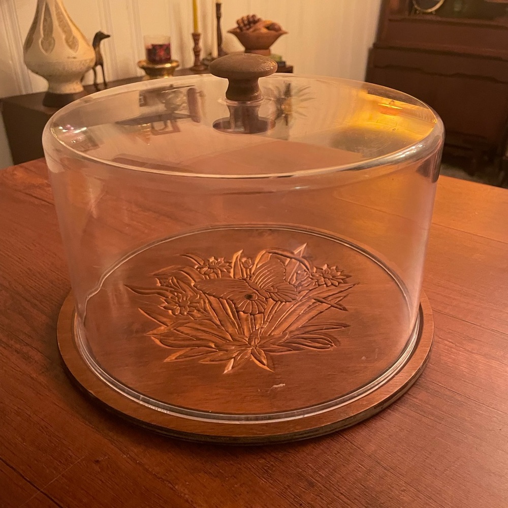 Vintage 1970s cake desert tray